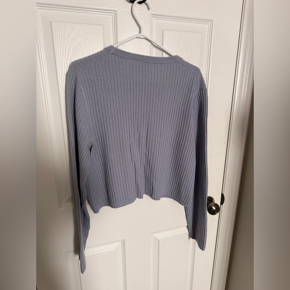 Aritzia Babaton | New Nathaniel Cropped Sweater in Aleutian Blue | Size Large - Picture 6 of 11